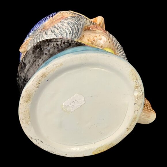 Vintage Magrou Portugal Ceramic Face Head Figural Stein Mug With Handle Barware - Picture 7 of 8